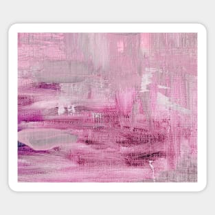 Abstract Oil Painting 3c3 Lillac Mauve Pale Pink Sticker